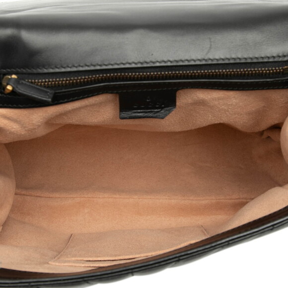 GUCCI Black Leather Bamboo Backpack - Picture 4 of 6